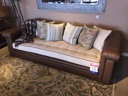 chicago sofa in leather and fabric