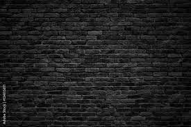 Print Black Brick Wall Dark Background
