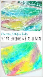Plastic Wrap And Watercolor Paint