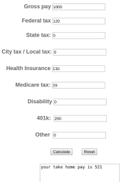 take home pay calculator