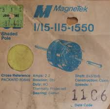 new magnetek 52 electric motor 1 15hp