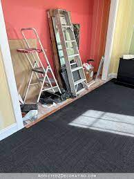 home gym flor carpet tiles installed