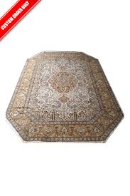 odd shaped custom made wool silk carpet