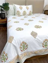 White Cotton Blossom Bed Set Set