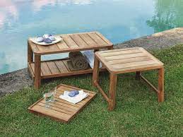 Petit Club Wooden Garden Side Table