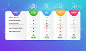 Payment Card New Star And Report Icons Simple Set Comparison