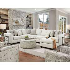 Pocklington Sectional In Ivory By