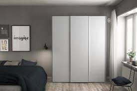 sliding wardrobe 3 door frame white