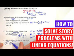 Solving Problems With Linear Equations
