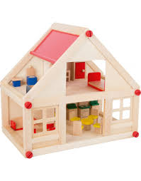 Un listello in legno quadrato da circa 40 mm ai lati; Casa Delle Bambole Con Mobili Small Foot Toys