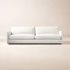Malea White Performance Linen Sofa