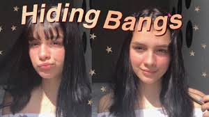 Pin back with a barrette, or pin it under hair to hide the pin. Easiest Ways To Hide Bangs Youtube