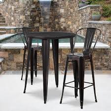 Table Set With 2 Cafe Stools