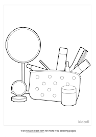 free makeup coloring page coloring