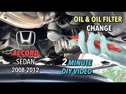 accord sedan oil oil filter change