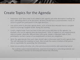 How To Create A Meeting Agenda Ppt Video Online Download