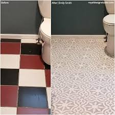 It was just laying there. 14 Reasons Floor Stencils Are Better Than Bathroom Tiles Royal Design Studio Stencils