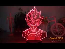 Bienvenue chez dbz store® jeune saiyan ! 3d Dragon Ball Inspired Super Saiyan Goku Lamp Demo Video Youtube