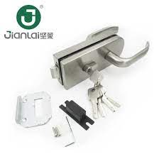 Office Toughened Glass Door Lock With