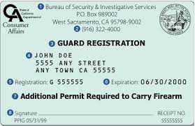 how to get a california security guard