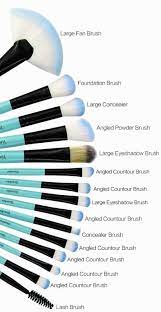 blue 32 pc makeup brushes set premium