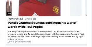 The next best thing to england winning it would be for pogba to have a great final, and tell souness to feck off after the match with a medal round his neck. Jamie Carragher On Twitter Barney To Be Fair I Saw The Pogba Quote This Morning Which Was Harmless Graeme Didn T So I Just Threw It In To Have A Joke Or Put