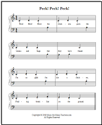 Beginner Piano Sheet Music To Teach Staccato With Easy