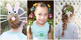 Between getting the kids and yourself dressed feeding everyone a delicious breakfast casserole and making sure the backpacks and lunches are properly packed your little girls hairstyle often takes a backseatlets be honest some days. 13 Adorable Easter Hairstyles For Kids Easter Hairstyles Kids Hairstyles Cute Hairstyles For Kids