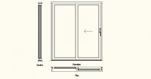 Sliding Patio Doors Plan And Elevation