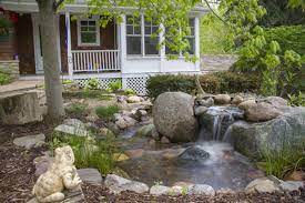 Front Yard Water Feature Pond Design