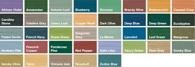 Sadolin Exterior Wood Stain Colour Chart
