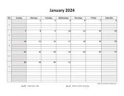 monthly 2024 calendar free printable