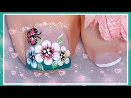 45+ uñas decoradas de flores pies. Diseno De Unas Con Flores Y Mariposa Para Los Pies Decoracion De Unas Pie Flores Unas Decoradas Youtube