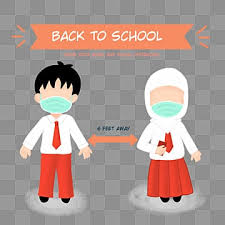 Kartun vektor orang pakai masker gunakan vector png :kartun : Back To School By Wearing A Mask Concept School Clipart People Kids Png And Vector With Transparent Background For Free Download