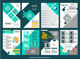 leaflet design template vectors free