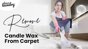remove candle wax from carpet step