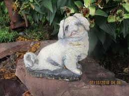 Vintage Cast Plaster Spaniel Dog Statue