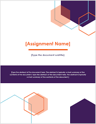 ignment front page format design