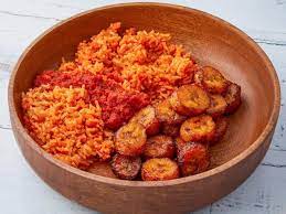 jollof rice with fried plantains recipe