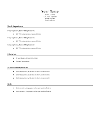 009 Template Ideas Blank Simple Free Printable Resume Top
