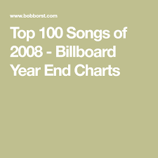Top 100 Songs Of 2008 Billboard Year End Charts Class
