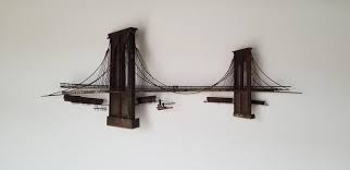 Brooklyn Bridge Wall Metal Sculpture