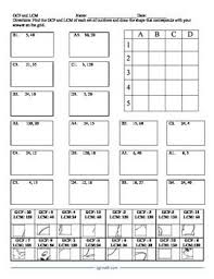 Download free printable hcf and lcm worksheets to practice. Gcf And Lcm Puzzle Activity Worksheet Gcf And Lcm Worksheets Lcm And Gcf Gcf