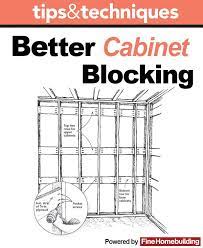 Kitchen cabinet discounts is the sole company granted permission to use photos from its. Better Cabinet Blocking Fine Homebuilding Building A House Home Maintenance Home Repairs