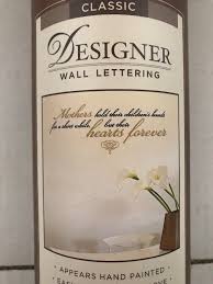 Designer Adhesive Wall Lettering