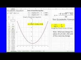 Quadratic Equations Using Excel