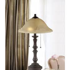 Table Lamp With Alabaster Glass Shade
