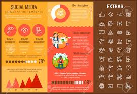 Social Media Infographic Template Elements And Icons Infograph