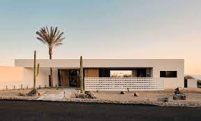 a contemporary desert home with mid