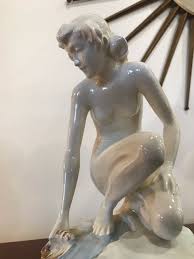 Rare art deco royal dux girl porcelain figurine 3338. Rare Art Deco Italian Nude Figurine By Vincenzo Bertolotti Signed V B C M Artedeco Online Antiques